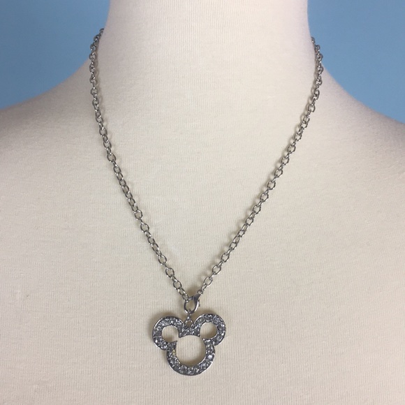 Disney Jewelry - 💰 Silver Mickey Mouse Necklace